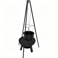 Fourneau à Chaîne en Fer - Barbecue Portable et Durable pour Camping et Extérieur