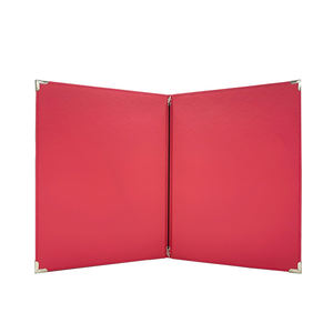 Cubierta de Menú de Cuero Rosa PU con Banda Elástica, Porta Menús de Lujo para Restaurante - Product Image 1