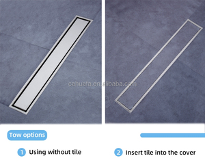 Huafa 304 Acier Inoxydable Salle De Bains Carrelage Insert Linéaire Douche Drain De Sol Canal - Product Image 4