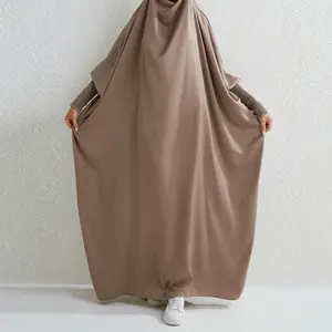 吉尔巴布迪拜中东土耳其大号纯色睡袍礼服睡袍迪拜礼服外礼服女性迪拜阿巴亚伊斯兰服装