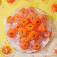 Décoration de gâteau et dessert 3D Citrouille Guimauve Halloween, Lot en vrac 1000g pour pâtisserie de fête