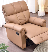 Fauteuil inclinable de cinéma moderne en bois, pivotant, pour home cinéma, sièges en cuir véritable
