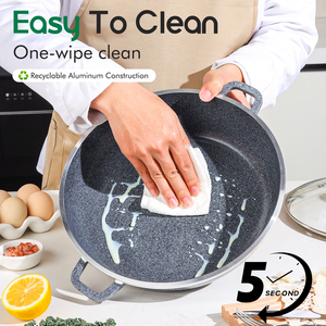 Donnor Hoàng Gia loạt cơ bản 10-Piece Cookware Set 20/24/28/32cm kim loại soong & nông nồi nhà bếp sử dụng - Product Image 5