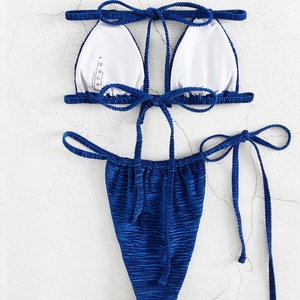 Traje de Baño de Dos Piezas con Estampado Tropical Personalizado, Traje de Baño para Parejas, Bikini para Mujer en Venta - Product Image 2