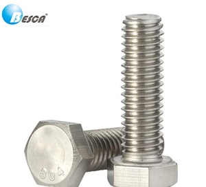 Juego de Pernos y Tuercas Hexagonales de Acero Inoxidable <span class=keywords><strong>BESCA</strong></span> DIN933/DIN931 - Fijaciones de Alta Resistencia SS304/SS316 (Disponibles en M6-M24) - Product Image 3