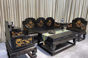 Muebles de Madera Sólida para Sala de Estar, Estilo Chino Clásico de las Dinastías Ming y Qing, Madera de Redwood Antigua - Product Image 3