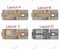 Pontons Flottants Professionnels sur Mesure de Grande Taille, Bateaux Pontons de Luxe à Double Pont en Aluminium pour Fêtes, Petits Bateaux Pontons