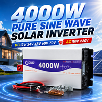 Nouveau 2026 Onduleur solaire à onde sinusoïdale pure 4000W, convertisseur DC-AC, entrée DC 12V 24V 48V 60V 72V, sortie AC 110V 220V, pour maison, camping-car, camping, alimentation hors réseau