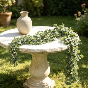 Guirnalda de flores de seda de eucalipto limón artificial de Source Factory, 180 cm, para decoración del hogar - Product Image 5