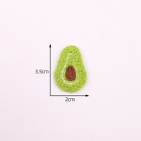 Petits autocollants en tissu tricoté nouvelle série de fruits de dessin animé cousus à la main patchs de fraises brodés transfrontaliers pour vêtements