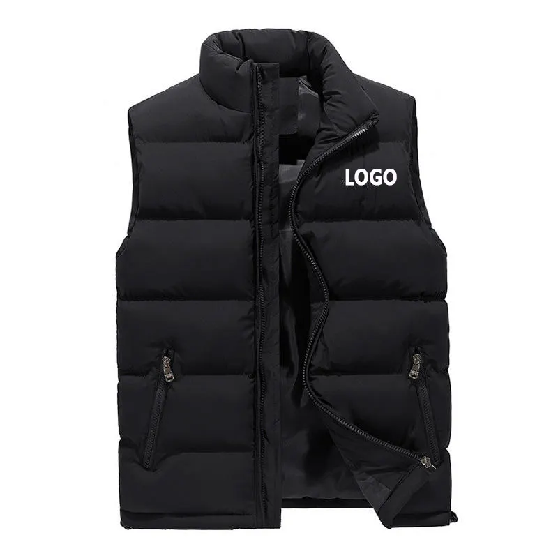 SIGH-ropa gruesa de invierno para hombre, chaleco acolchado con logotipo personalizado, para exteriores
