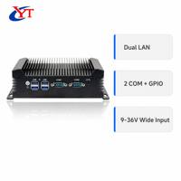 PC industriel embarqué YCT Intel N100 J6412 J4125 sans ventilateur 2 ports COM RS232 GPIO double LAN 2.5G DDR4 M.2 SSD Win 11 Linux IoT