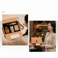 Set Hadiah Ramah Lingkungan dari Gabus dengan Logo Kustom, Perlengkapan Kopi Retro Kreatif dengan Buku Catatan, Bingkai Foto, dan Lampu Buku untuk Peringatan Hari Jadi Perusahaan