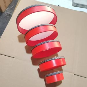 Tambourin brodé personnalisé en gros pour invités de mariage, 4 et 6 pouces, avec ruban pour célébration - Product Image 3