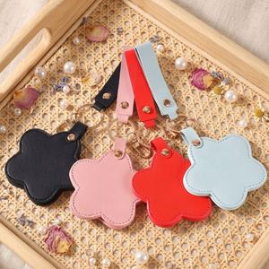 <b>Star</b> Shape Portable PU Leather Modern Makeup <b>Mirror</b> Keychain for Women Welcome Gifts Small Student Gift - Product Image 3