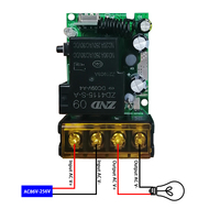 Nuevo Interruptor de Control Remoto Inalámbrico RF de 220V 30A, 1 Transmisor + 1 Receptor, Control Remoto de 433 MHz