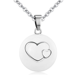 CHANGDA Collar con Colgante <span class=keywords><strong>de</strong></span> Bola <span class=keywords><strong>de</strong></span> <span class=keywords><strong>Embarazo</strong></span> Mexicana con Cadena <span class=keywords><strong>de</strong></span> Eslabones <span class=keywords><strong>de</strong></span> Moda y Campanilla <span class=keywords><strong>de</strong></span> Ángel - Product Image 1
