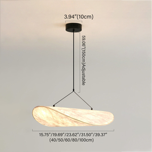 Suspension en soie blanc style Wabi-sabi nordique, luminaire 3 CCT commutable en forme de cocon, idéale pour salon et restaurant (vente en gros) - Product Image 2