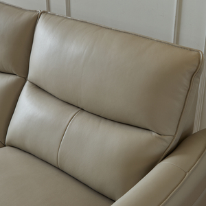 Sofá Reclinable Eléctrico Minimalista de Cuero Genuino, Sofá Reclinable <span class=keywords><strong>Motorizado</strong></span> de <span class=keywords><strong>3</strong></span> <span class=keywords><strong>Plazas</strong></span>, Muebles para Sala de Estar - Product Image 4