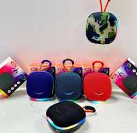 Precio bajo Cubo Bluetooth Altavoz 500mAh Batería Altavoces de techo Tablero amplificador inalámbrico Luz ambiental con forma de sonrisa