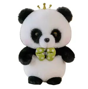 CE/ASTM 2024 grosir baru disesuaikan mainan mewah King Panda lembut boneka hewan boneka tas Panda rantai untuk hadiah ulang tahun