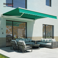 Auvent de terrasse, balcon, jardin, extérieur, Hooeasy, avec bras rétractables et pliables, réglable manuellement