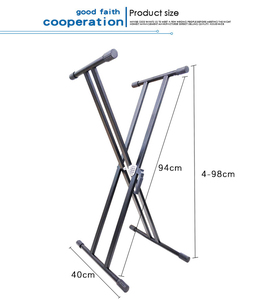 Usine Vente Directe <span class=keywords><strong>Double</strong></span> Tube X-support Matériel Électronique Piano rack supports de clavier personnalisés DJ rack - Product Image 4