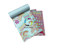 Livre pour enfants en papier imprimé personnalisé vif avec de belles photos et une brochure à couverture souple autocollante pour enfants