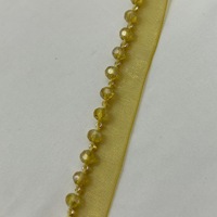 Offre Spéciale tresse cristal perlé chaîne garniture maille dentelle ruban tissu Applique couture bricolage 0. 78 ''Largeur