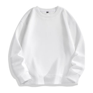 เสื้อสเวตเตอร์แบบสวมหัวสำหรับผู้ชายเสื้อคอกลมผ้าคอตตอน100% โอเวอร์ไซส์เปล่างานปัก3D ตามสั่ง - Product Image 2