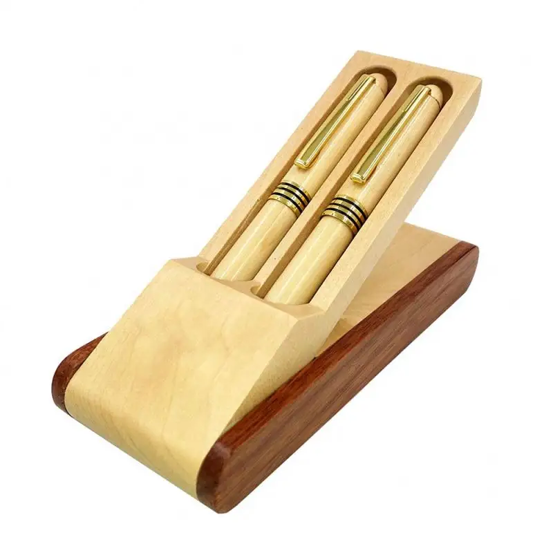 Nice Quality Promotional Wood Pen With Logo Beautiful Gift Pen Box