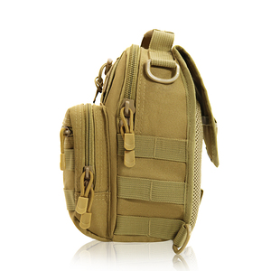 תיק חזה טקטי MOLLE עמיד למים מבד ניילון 600D, תיק גב קומפקטי בצבעי הסוואה לשימוש יומיומי/טיולים - Product Image 4
