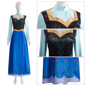 Nuevo <span class=keywords><strong>Disfraz</strong></span> de Cosplay de la Princesa Anna de Frozen - Conjunto de Vestido de Princesa Anna <span class=keywords><strong>para</strong></span> Representaciones Escénicas y Cosplay - Product Image 2