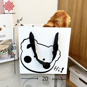 Bolsa de Regalo de Papel Blanco de Gran Capacidad con Diseño de Oso Estilo Ins, Precio Económico, para Cumpleaños, Venta al por Mayor Baoren - Product Image 3