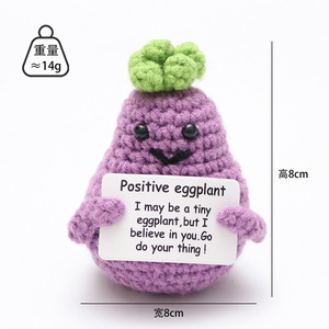 Poupées en crochet faites à la main, best-sellers, pommes de terre et concombres, jouets en laine à énergie positive pour la décoration et les cadeaux - Product Image 2