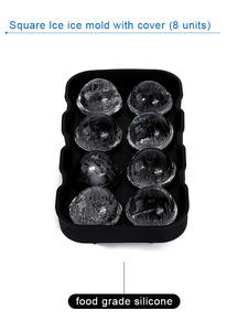 Molde de Hielo de Silicona con Tapa, 8 Cubos Redondos, para Whisky, Éxito de Ventas Transfronterizo - Product Image 5