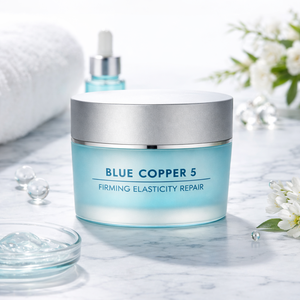Crema Facial Hidratante y Reparadora con Péptidos de Cobre Azul, Productos Orgánicos Veganos para el Cuidado Facial con Extracto de <span class=keywords><strong>Aloe</strong></span> y Suculentas, ODM/OEM - Product Image 1