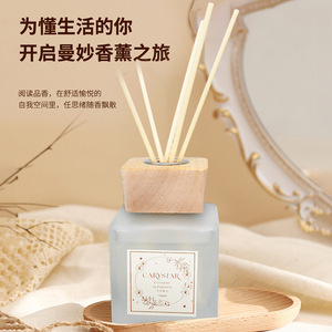 Carystar <b>Reed</b> <b>Diffuser</b> 50ml Frosted Glass Long Lasting Scent For Home Bathroom - Product Image 2