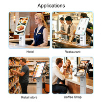 Borne tactile de commande automatique de 21,5 pouces pour comptoir de bureau, idéale pour les cafés, bars à café et la commande de menus et de plats