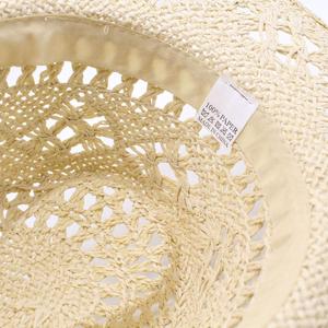 Chapeaux de paille Panama personnalisés OEM anti-UV pour hommes, visières de plage en papier à large bord, chapeaux de cowboy occidentaux, sombreros mexicains - Product Image 5