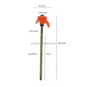 20 PCS Groundhog Steel <b>Tent</b> <b>Pegs</b> - Hex Drill Bit <b>Screw</b>-<b>In</b> Stakes with Carry Case for Outdoor Camping Travel - Product Image 3