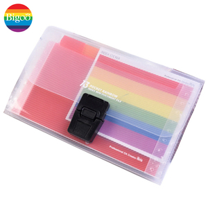 Mini A6 Kích thước rõ ràng PP chất liệu cầu vồng Index tài liệu thư mục tập tin với 13 Pocket hộp bên trong tập tin - Product Image 4