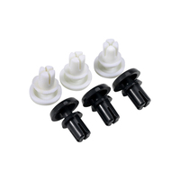 Attaches à pression en nylon noir et blanc de type R, clips d'extension pour cartes de circuits imprimés pour assemblage électronique