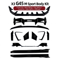 Kit de Carrocería para BMW X3 G45 M Sport 2024+: Alerón Delantero de Plástico ABS, Alerones Laterales, Rejillas, Faldones Laterales, Difusor Trasero, Alerón de Techo