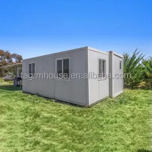 20FT Struktur Baja Mobile Rumah Prefab Modular Kantor Dapat Diperluas Rumah Kontainer Pengiriman Prefabrikasi Portabel