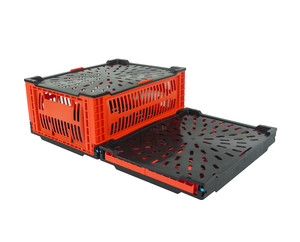 Foldable Stackable Basket Storage Crate for fruit with lid