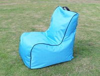 Fauteuil pouf géant en L de design moderne pour l'extérieur, pour adultes, avec rembourrage imperméable en billes et housse amovible, canapé-lit paresseux en tissu