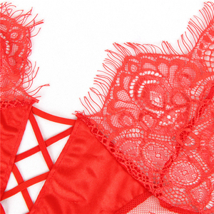 Vente en gros en stock, 4 tailles au choix, body <span class=keywords><strong>rouge</strong></span> pour femmes, <span class=keywords><strong>porte</strong></span>-jarretelles, ensembles de lingerie en dentelle, nuisette <span class=keywords><strong>grande</strong></span> <span class=keywords><strong>taille</strong></span> - Product Image 6