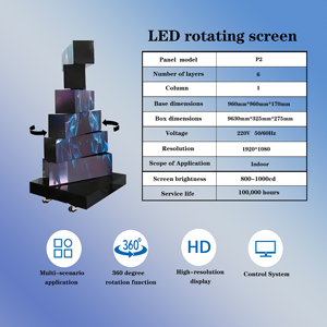 Màn hình LED hai mặt 8 lớp điều khiển thông minh Màn hình xoay cơ học xoay 360 ° - Product Image 6