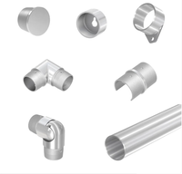 Accessoire de garde-corps en acier inoxydable 316 de qualité marine pour balcon et escalier, adapté aux tubes ronds de 42 mm et 50,8 mm de diamètre